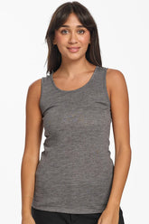 Merino Wool & Bamboo Pointelle Thermal Tank